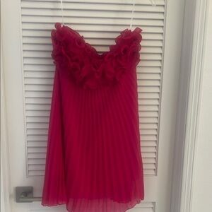 Commense Strapless Red Dress